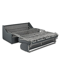 Inside 75 Canapé lit RISTRETTO express compact 120cm matelas 16cm tissu tweed gris graphite