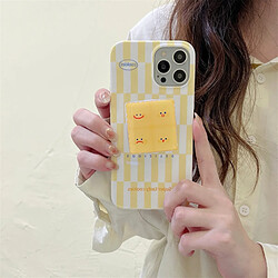 GUPBOO Étui pour iPhone12 Niche Square Expression Silicone Phone Case Japon et Corée