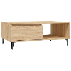 Maison Chic Table basse,Table Console Table d'appoint, Table pour salon Chêne sonoma 90x60x35 cm Aggloméré -MN70127