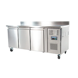 Acheter Table réfrigérée positive - Inox 3 portes 417 L avec dosseret - Polar