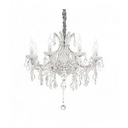 Ideal Lux Suspension Chromée en cristal NAPOLEON 8 ampoules