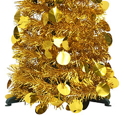 vidaXL Sapin de Noël artificiel escamotable doré 180 cm PET