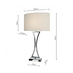 Luminaire Center Lampde de table Oporto Chrome poli,crème 1 ampoule 53cm