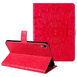 Etui en PU motif tournesol, fermoir magnétique rouge pour votre iPad mini (2021)