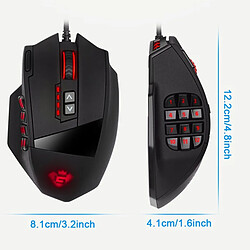 Avis Universal Souris RGB USB câblée 16 400 ppp 19 boutons souris gaming programmable avec rétroéclairage compatible PC portable compilateur souris