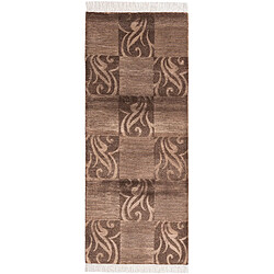 Vidal Tapis de couloir en laine 201x81 brun Darya