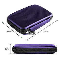 Avis Duronic HDC2 VT étui de Protection Semi Rigide pour Disque Dur, GPS, Batterie Portable, liseuse | Housse pour disques durs externes | Violet | EVA Antichoc | Léger et Compact | 11 x 15 cm