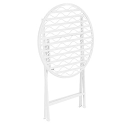 Acheter Set de Bistrot Biella pour Jardin Métal Blanc [en.casa]