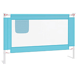 vidaXL Barrière de sécurité de lit d'enfant Bleu 120x25 cm Tissu