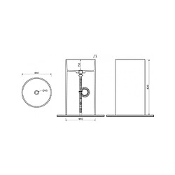 Karag Lavabo totem MILOS 82x44 cm en solid surface