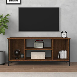 Avis Maison Chic Meuble TV scandinave - Banc TV pour salon chêne marron 102x35x45 cm bois d'ingénierie -MN75370