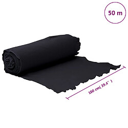 VidaXL Membrane géotextile - 1 x 50 m - Noir pas cher