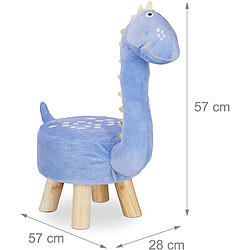 Helloshop26 Tabouret animalier pour enfants bleu 13_0002752