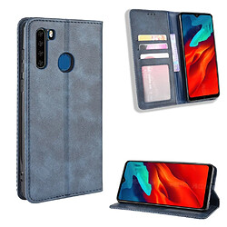 Etui en PU style vintage bleu pour votre Blackview A80 Pro