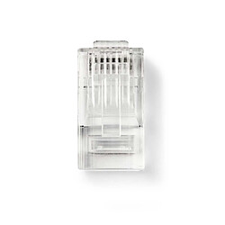 NEDIS Connecteur Réseau RJ45 Mâle - Pour Câbles Uni Cat 6 UTP 10 pièces clair