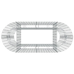 Acheter vidaXL Lit surélevé à gabion Fer galvanisé 120x50x100 cm