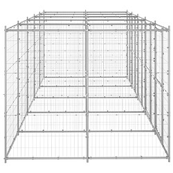 Avis Helloshop26 Chenil extérieur cage enclos parc animaux chien extérieur acier galvanisé 12,1 m² 02_0000405