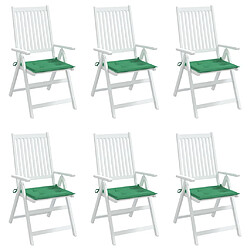 Avis vidaXL Coussins de chaise jardin lot de 6 vert 50x50x3 cm tissu oxford