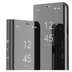 Htdmobiles Housse pour Xiaomi Redmi Note 13 Pro 4G / Poco M6 Pro 4G - etui coque portefeuille clear view miroir + verre trempe - NOIR