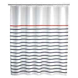 WENKO Rideau de douche Marine white en polyester