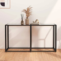 Maison Chic Table console | Meuble d'entrée | Table d'appoint Transparent 140x35x75,5 cm Verre trempé -GKD54909