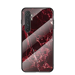 Coque en TPU combo motif grain de marbre rouge pour votre Xiaomi Mi Note 10 Lite