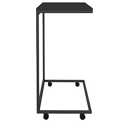 Acheter Maison Chic Table d'appoint | Table Basse avec roues Noir 55x35x70 cm Bois d'ingénierie -GKD10532