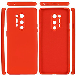 Coque en silicone liquide souple rouge pour votre OnePlus 8 Pro