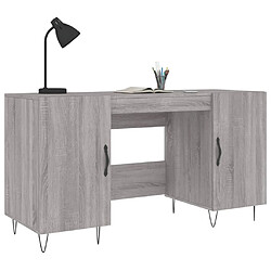 Avis Maison Chic Bureau,Table de travail pour chambre sonoma gris 140x50x75 cm bois d'ingénierie -GKD76401