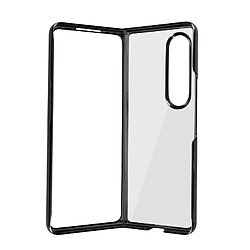 Coque pour Samsung Z Fold 4 Intégrale Rigide Dos Transparent Bord Noir Forcell