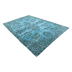 Vidal Tapis de laine 307x203 Bleu Ultra Vintage