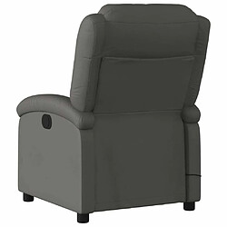 Acheter Maison Chic Fauteuil Relax pour salon, Fauteuil de massage inclinable gris cuir véritable -GKD23794