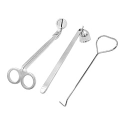 Bougie Accessoire Ensemble, Bougie Mèche Cutter Bougie Wick Trimmer, Bougie Snuffer & Bougie Wick Ourse, acier inoxydable Bougie Outils Ensemble