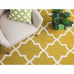 Avis Beliani Tapis jaune en laine et coton 140 x 200 cm SILVAN