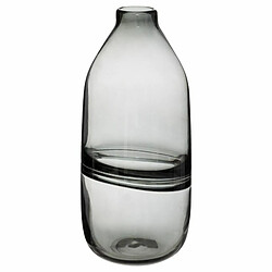 Vase Design Bouteille en Verre Line 30cm Gris