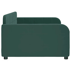 Avis vidaXL Lit de repos sans matelas vert foncé 90x200 cm velours