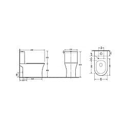 Acheter Karag Pack WC Rimless à poser AMPIFOLIS ROUND 65x36x83 cm avec abattant à frein de chute