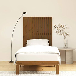 Avis Maison Chic Tête de lit scandinave pour lit adulte,Meuble de chambre murale Marron miel 95,5x3x110 cm Bois massif de pin -MN89645