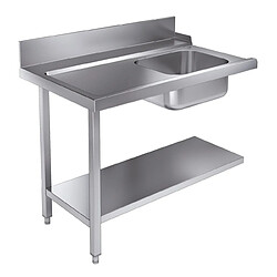 Table d'Entrée Avec Etagère 1200 Gauche Pour 7280.0045-0046 - Combisteel