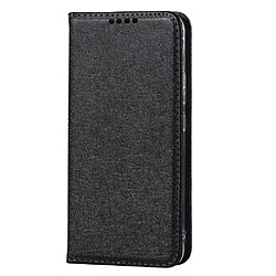 Etui en PU texture soie avec support noir pour votre Samsung Galaxy S22 Plus 5G