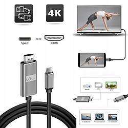 GUPBOO Câble adaptateur USB-C vers HDMI 4K UHD 200CM MHL,JL1936