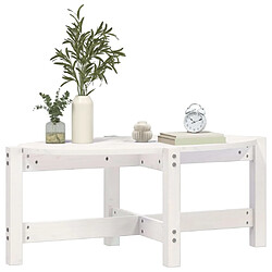 Acheter Maison Chic Table basse,Table Console Table d'appoint, Table pour salon Blanc 87x48x35 cm Bois massif de pin -MN32069