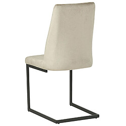 Beliani Chaise de salle à manger Chaise en porte-à-faux LAVONIA Set de 2 Velours Taupe pas cher