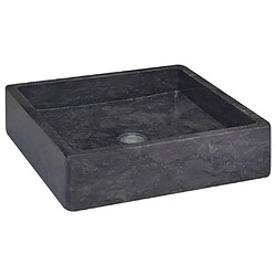 vidaXL Lavabo Noir 40x40x10 cm Marbre