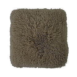 Thedecofactory NEO YOGA - Coussin moelleux extra doux taupe 40x40