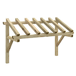 vidaXL Auvent de porte 200x100x100 cm Bois de pin solide