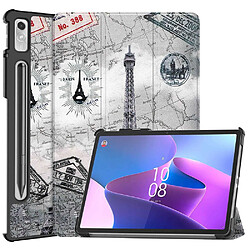 Etui en PU fonction d'éveil/veille automatique avec support et porte-stylo pour votre Lenovo Tab P11 Pro Gen 2 - Tour d'époque