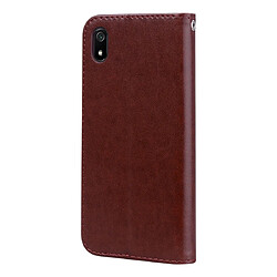 Avis Wewoo Housse Coque Étui en cuir avec rabat horizontal relief Rose fentes pour cartes et porte-cartes Xiaomi Redmi 7A Marron