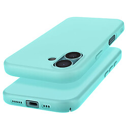 Avizar Coque pour iPhone 16 Semi-rigide Soft-touch Anti-traces Turquoise