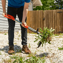 Avis Venteo - Désherbeur lame en V + Extracteur de mauvaises herbes - ROOTSLAYER - Outils de Jardin multifonction - Facile d'utilisation - Acier de carbone - Rouge